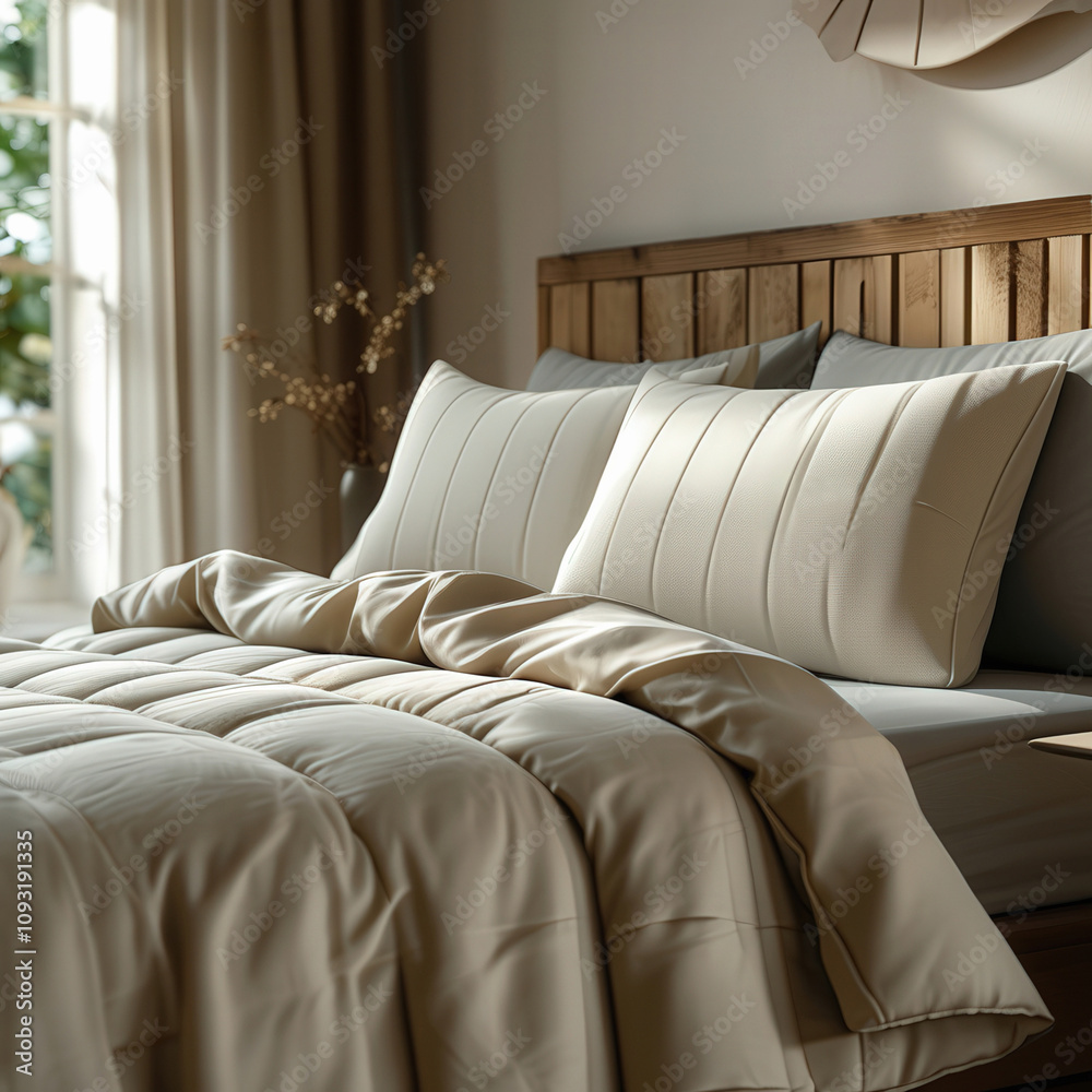 Cozy bedroom with hypoallergenic bedding. Hypoallergenic Beds and Mattresses guide