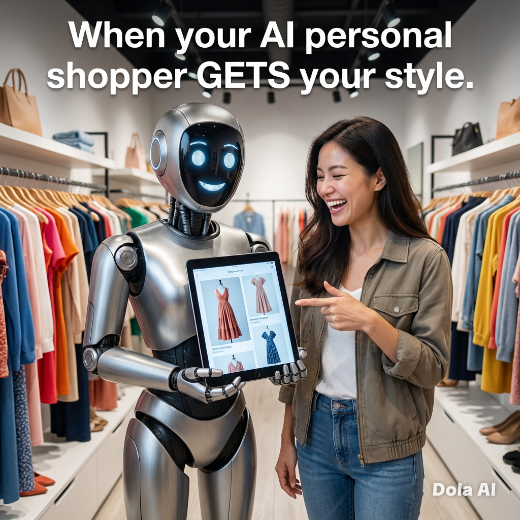 Free AI personal shopper helping a woman find her perfect dress
