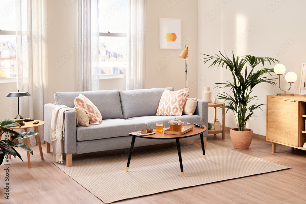 Tea set in living room. A good example for the best budget furniture 