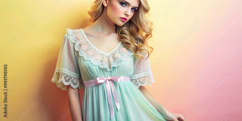 The Babydoll Dress: Unraveling the Secrets to Effortless Style 1 Soft pastel babydoll dress featuring delicate lace trim, ideal for capturing vintage-inspired fashion