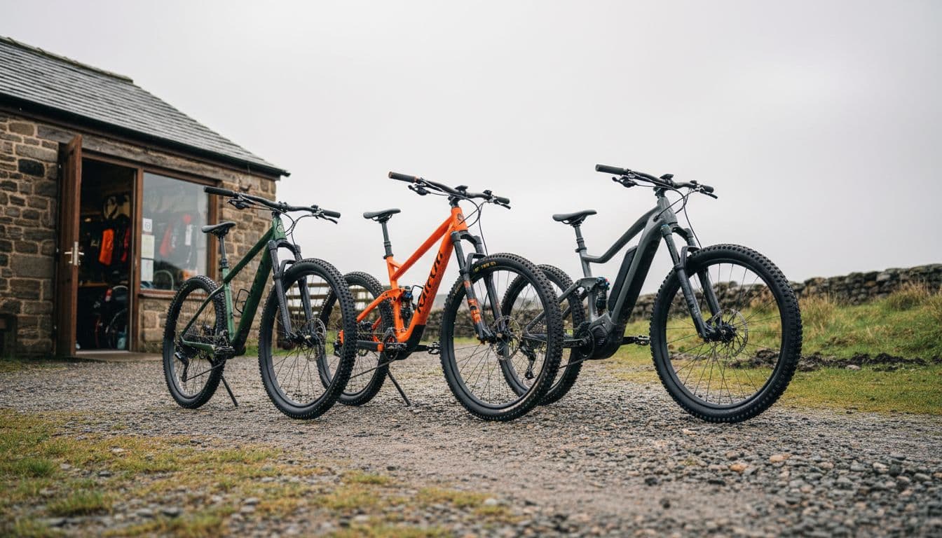 Rigid, hardtail, and full suspension bikes comparison